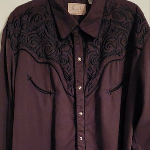 Scully embroidered western shirt